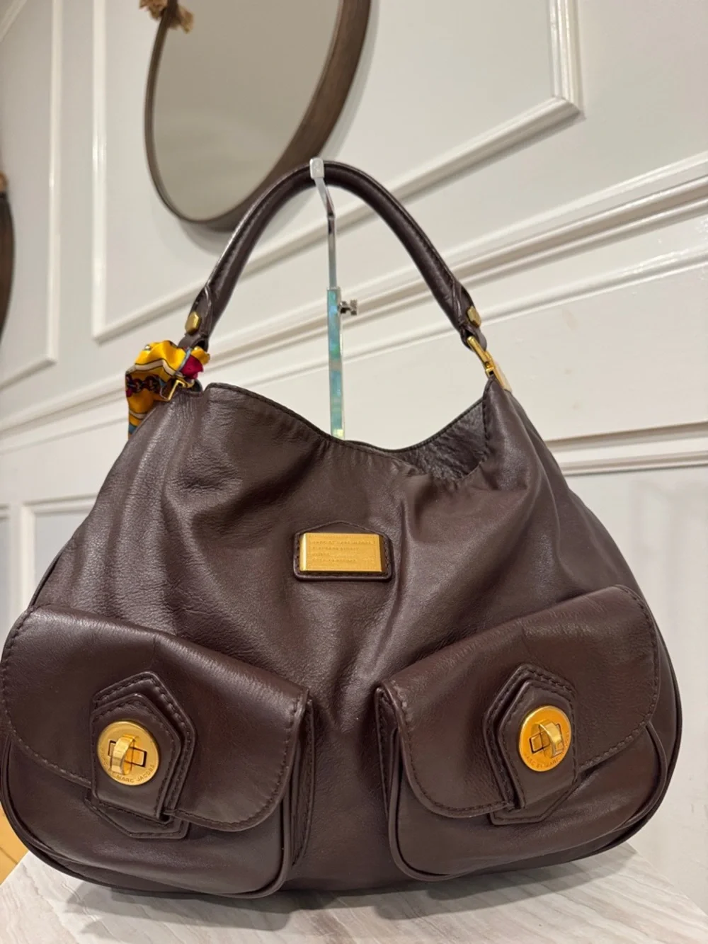 Marc Jacobs Bag Vintage Brown Leather Hobo